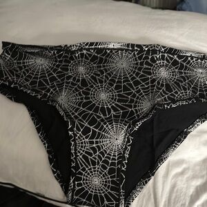 Black Spider web cotton cheeky panties